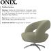 Poltrona Decorativa Base Giratoria Onix SL 940 Moll