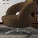 Poltrona Decorativa Base Giratoria Onix SL 942 Moll