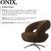 Poltrona Decorativa Base Giratoria Onix SL 942 Moll