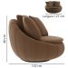 Poltrona Decorativa Base Giratoria Zafira SL 942 Moll