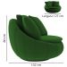 Poltrona Decorativa Base Giratoria Zafira SL 947 Moll