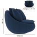 Poltrona Decorativa Base Giratoria Zafira SL 948 Moll
