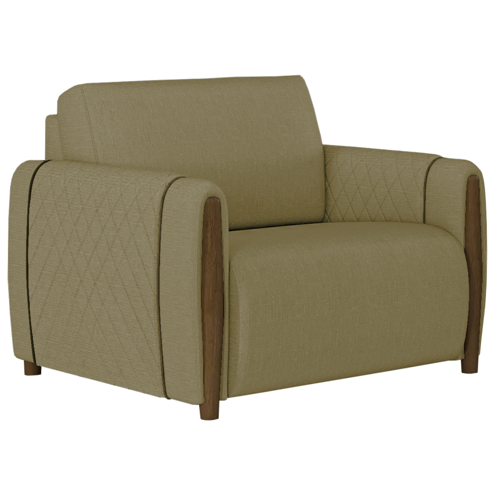 Poltrona Decorativa Pes Em Madeira Encanto TCE 1025 Moll