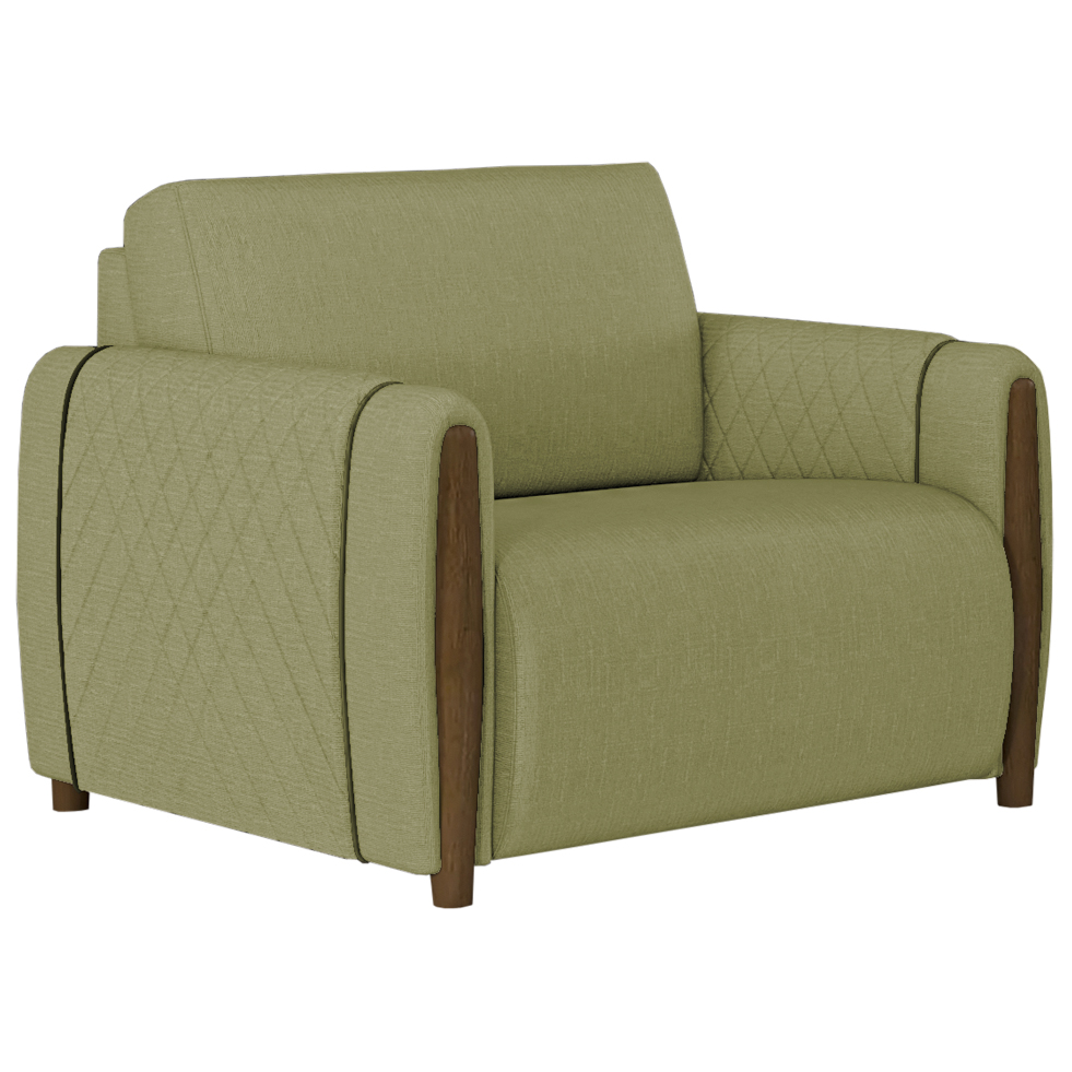 Poltrona Decorativa Pes Em Madeira Encanto TCE 1027 Moll