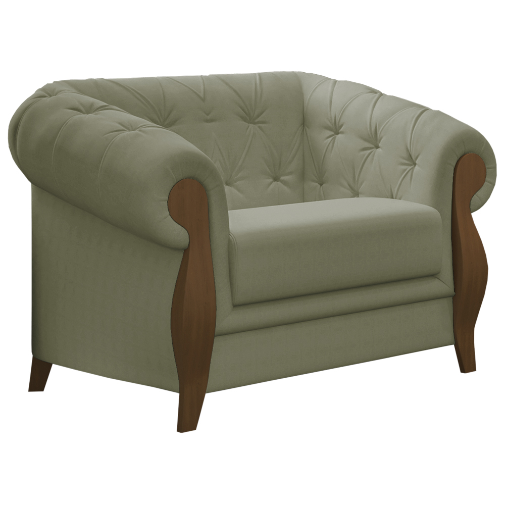 Poltrona Decorativa Pes Em Madeira Murano SL 940 Moll