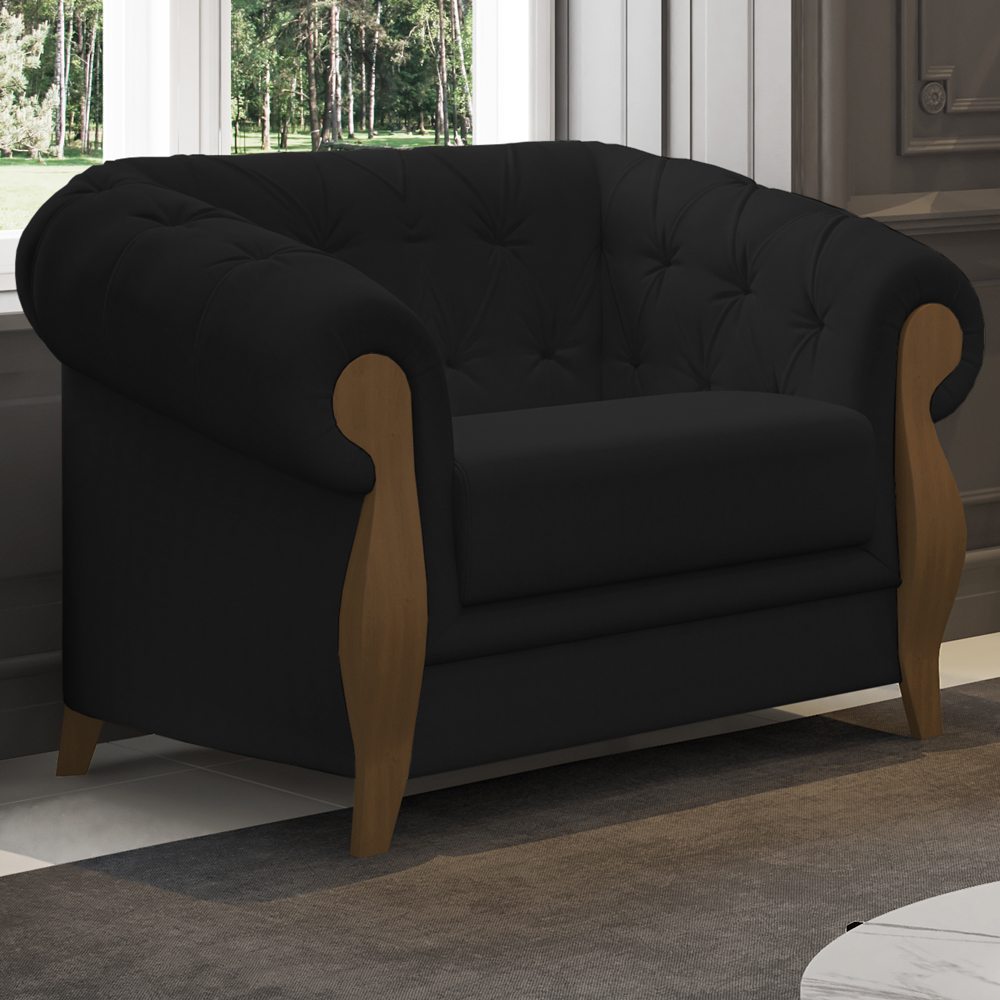 Poltrona Decorativa Pes Em Madeira Murano SL 944 Moll