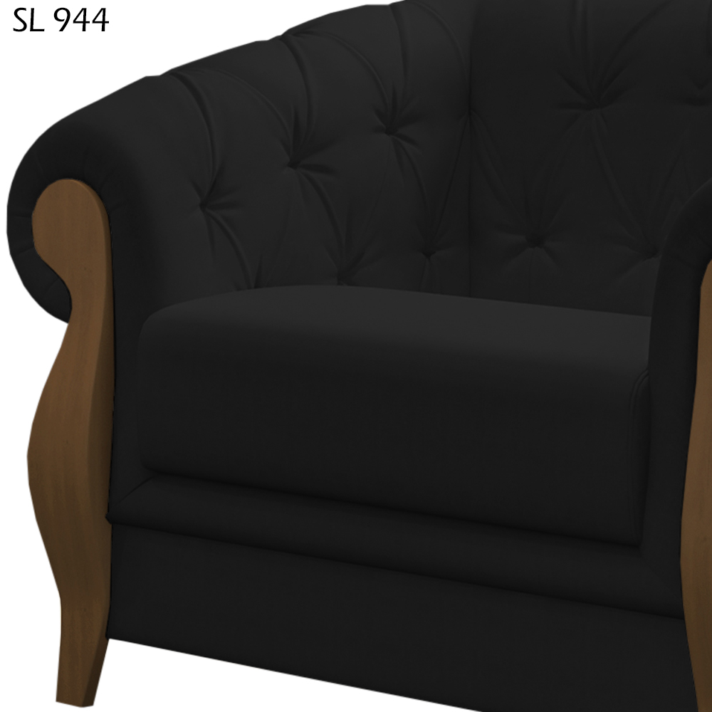 Poltrona Decorativa Pes Em Madeira Murano SL 944 Moll