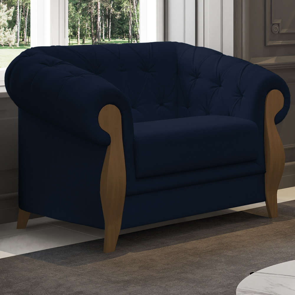 Poltrona Decorativa Pes Em Madeira Murano SL 948 Moll