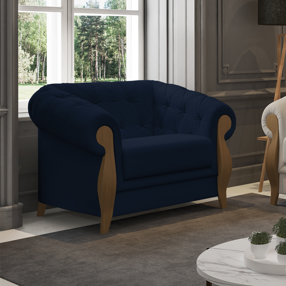 Poltrona Decorativa Pes Em Madeira Murano SL 948 Moll