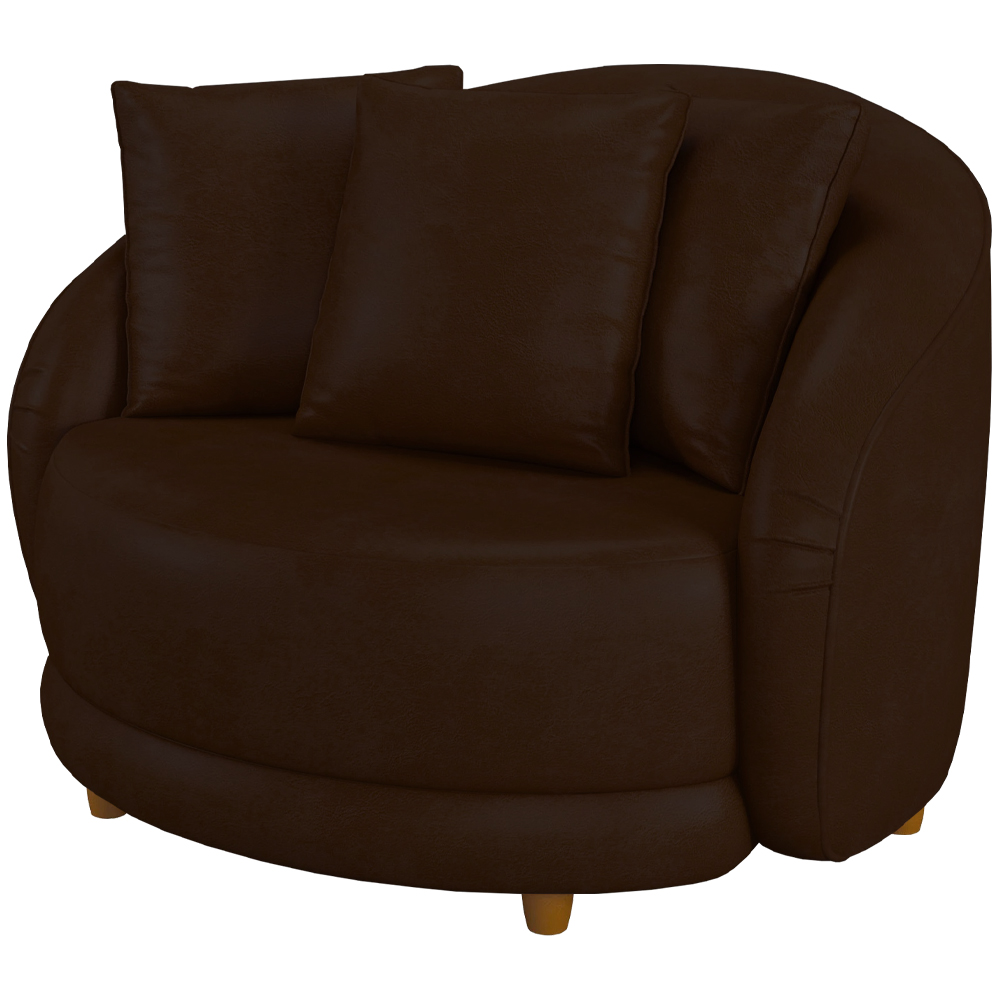 Poltrona Decorativa Pes Madeira Maly Corano TCS 721 Moll
