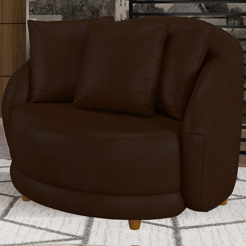Poltrona Decorativa Pes Madeira Maly Corano TCS 721 Moll