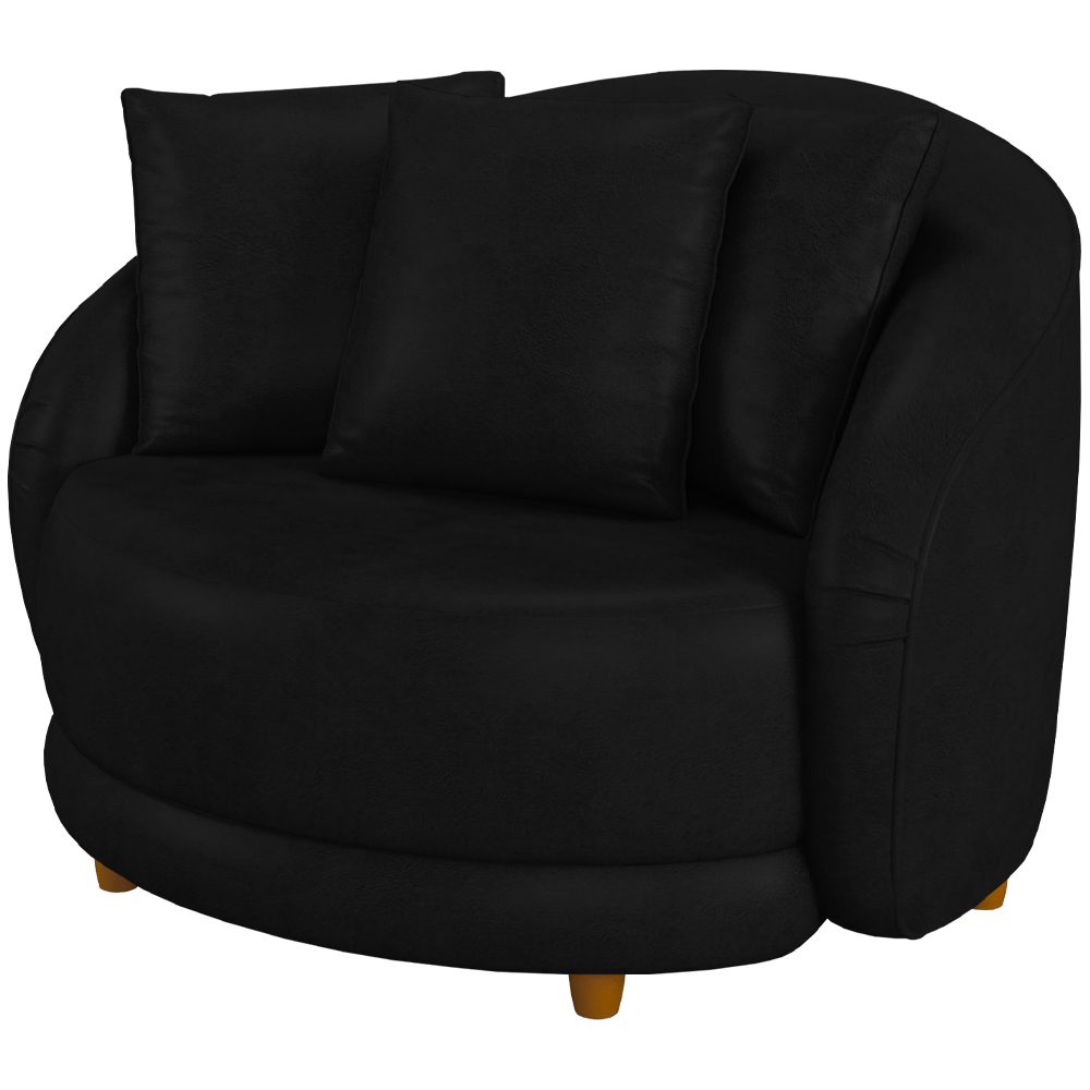 Poltrona Decorativa Pes Madeira Maly Corano TCS 724 Moll