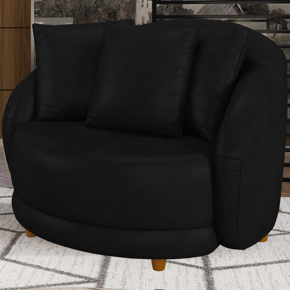 Poltrona Decorativa Pes Madeira Maly Corano TCS 724 Moll