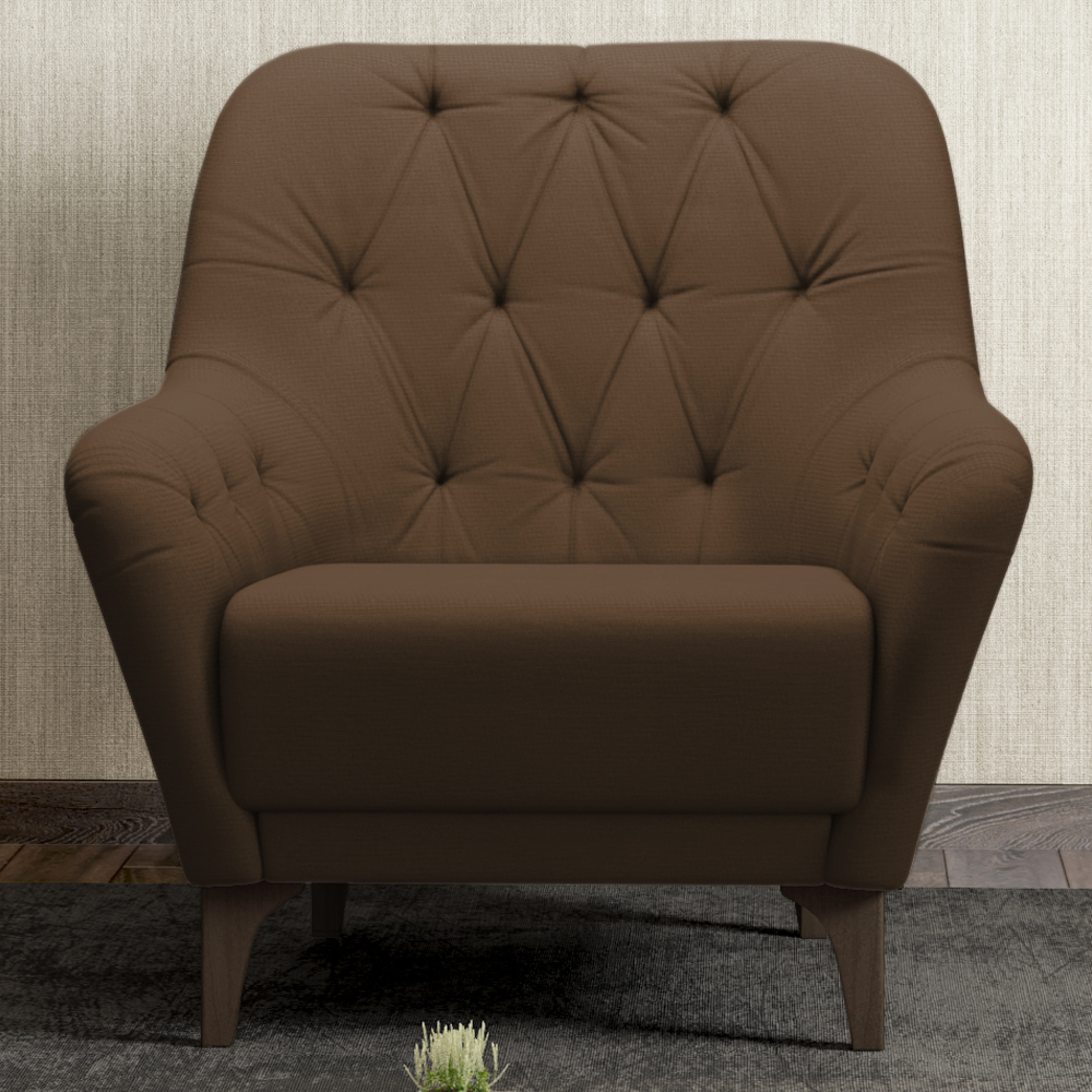 Poltrona Decorativa Pes Madeira Pietra SL 942 Moll