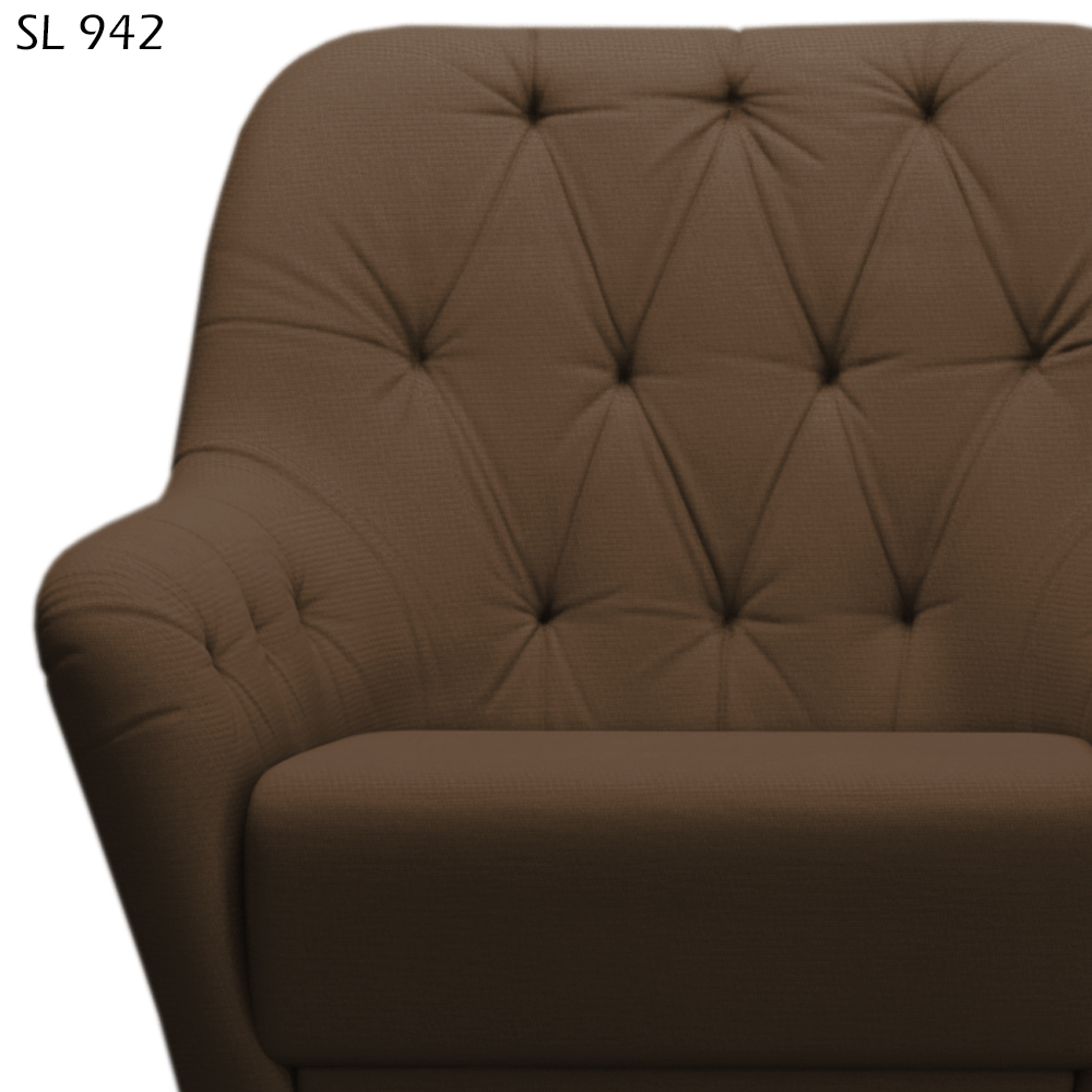 Poltrona Decorativa Pes Madeira Pietra SL 942 Moll
