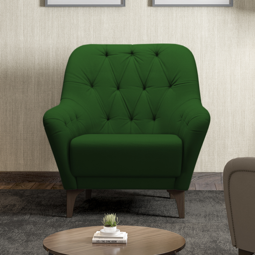 Poltrona Decorativa Pes Madeira Pietra SL 947 Moll