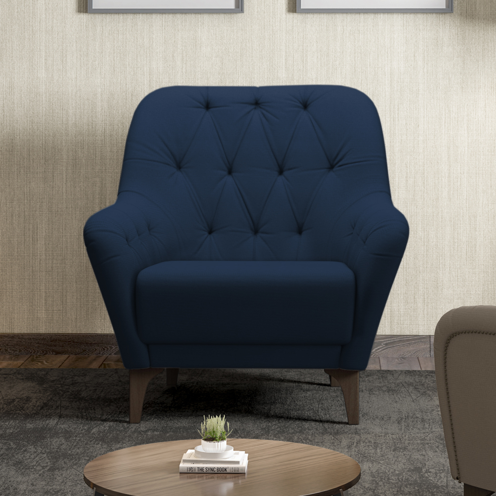Poltrona Decorativa Pes Madeira Pietra SL 948 Moll