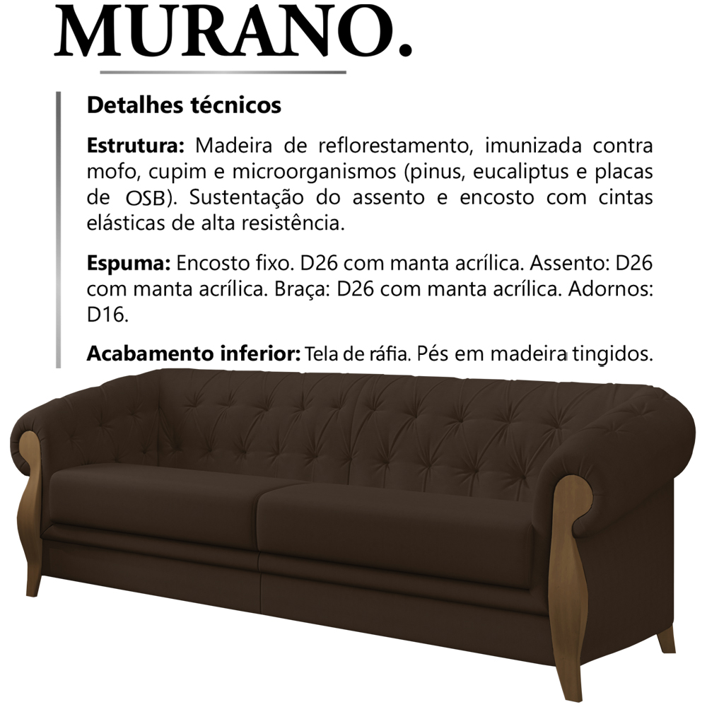 Sofa 2 Lugares 188 cm Murano SL 942 Moll