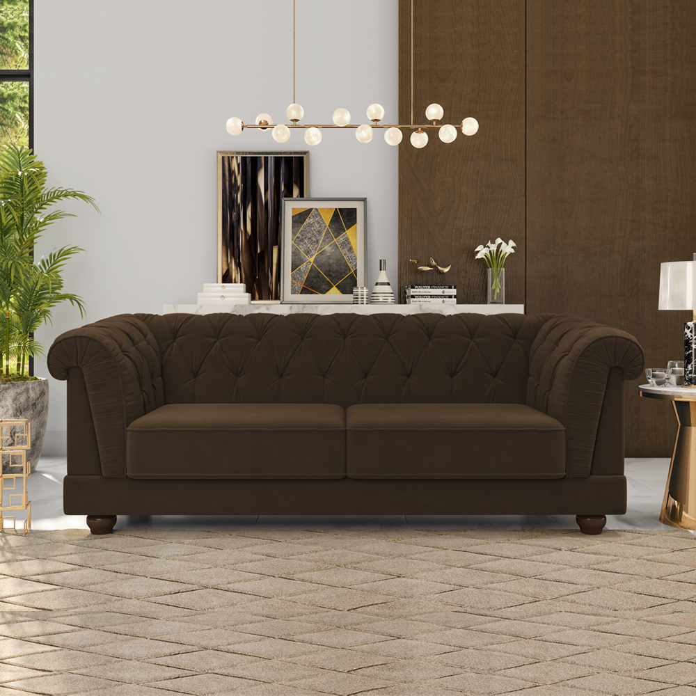 Sofa 2 Lugares 190 cm Ponteio Veludo SL 942 Moll