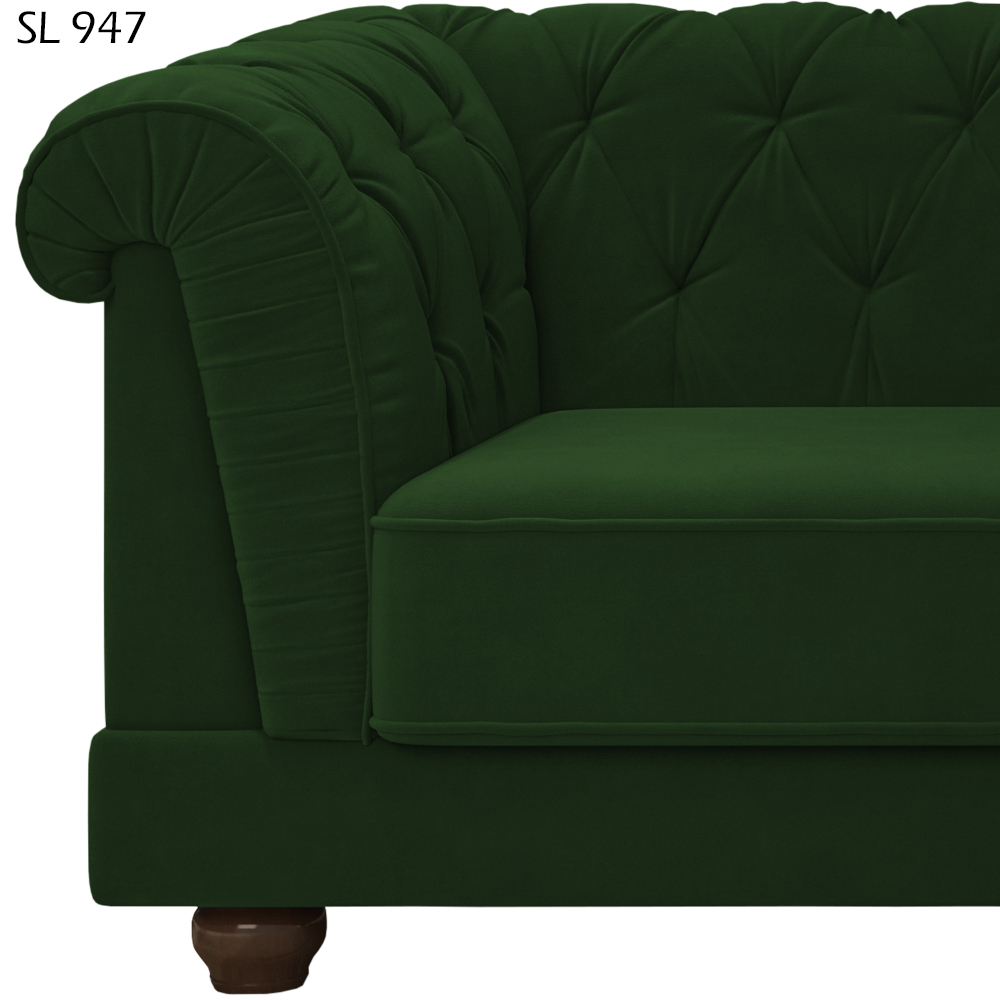 Sofa 2 Lugares 190 cm Ponteio Veludo SL 947 Moll
