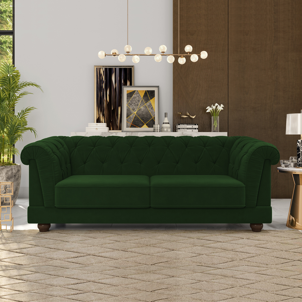 Sofa 2 Lugares 190 cm Ponteio Veludo SL 947 Moll