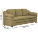 Sofa 3 Lugares 207 cm Dallas Linho TCE 1025 Moll