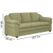 Sofa 3 Lugares 207 cm Dallas Linho TCE 1027 Moll