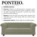 Sofa 3 Lugares 220 cm Ponteio Veludo SL 940 Moll