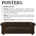 Sofa 3 Lugares 220 cm Ponteio Veludo SL 942 Moll