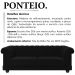Sofa 3 Lugares 220 cm Ponteio Veludo SL 944 Moll