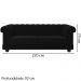 Sofa 3 Lugares 220 cm Ponteio Veludo SL 944 Moll