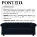 Sofa 3 Lugares 220 cm Ponteio Veludo SL 948 Moll