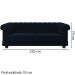 Sofa 3 Lugares 220 cm Ponteio Veludo SL 948 Moll