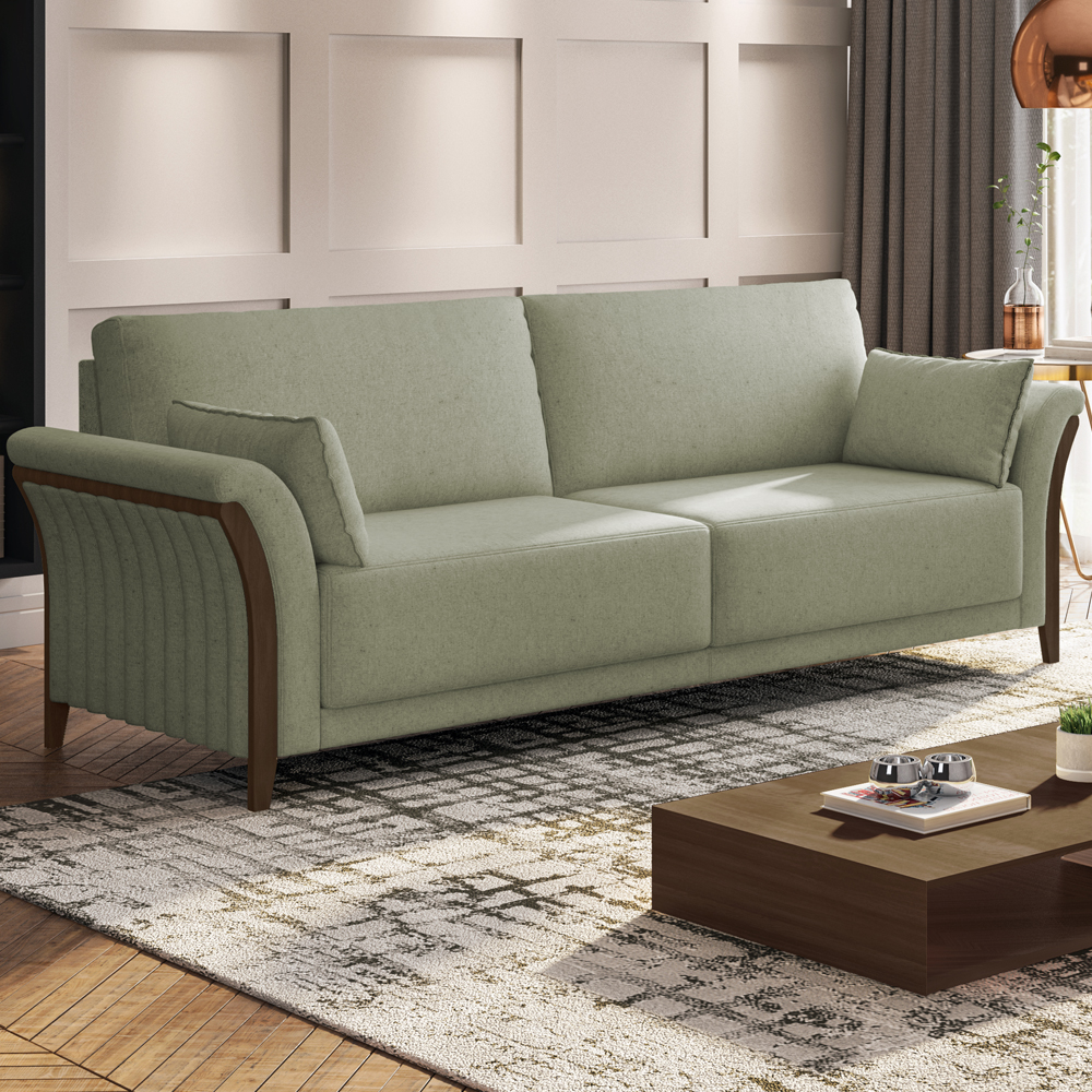 Sofa 3 Lugares 222 cm Royalle Linho TCE 1026 Moll