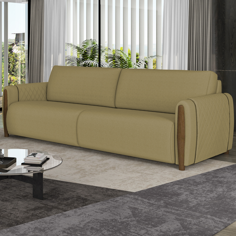 Sofa 3 Lugares 223 cm Encanto Linho TCE 1025 Moll