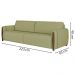 Sofa 3 Lugares 223 cm Encanto Linho TCE 1027 Moll
