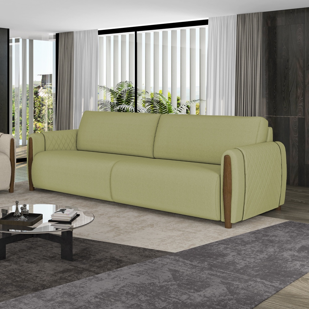 Sofa 3 Lugares 223 cm Encanto Linho TCE 1027 Moll