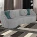 Sofa 3 Lugares 240 cm Passion Veludo SL 940 Moll