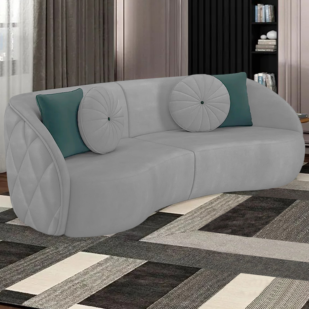 Sofa 3 Lugares 240 cm Passion Veludo SL 940 Moll