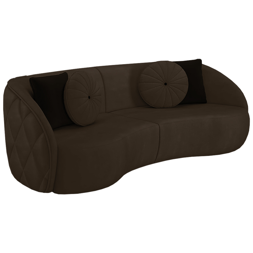 Sofa 3 Lugares 240 cm Passion Veludo SL 942 Moll