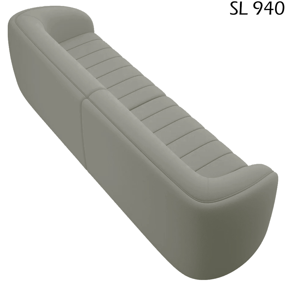 Sofa 3 Lugares 252 cm Memphis Veludo SL 940 Moll