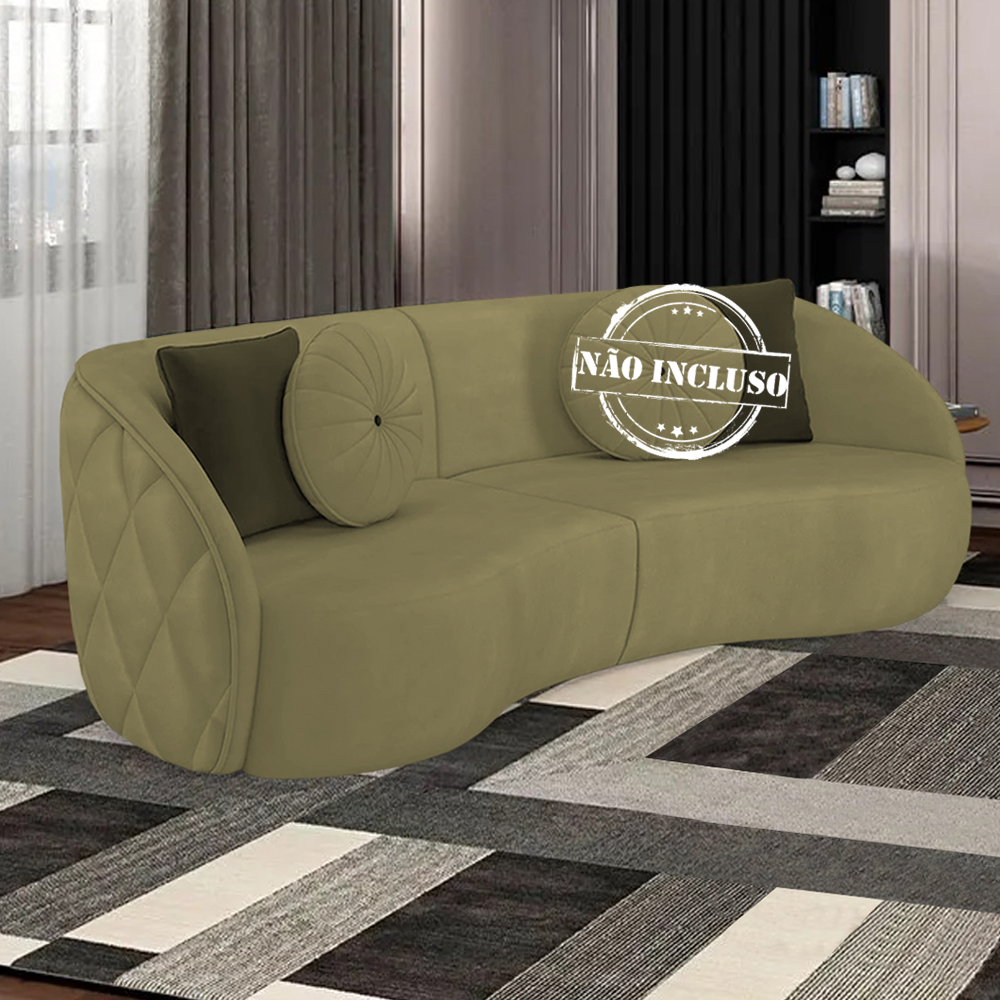 Sofa 4 Lugares 288 cm Passion Veludo SL 945 Moll