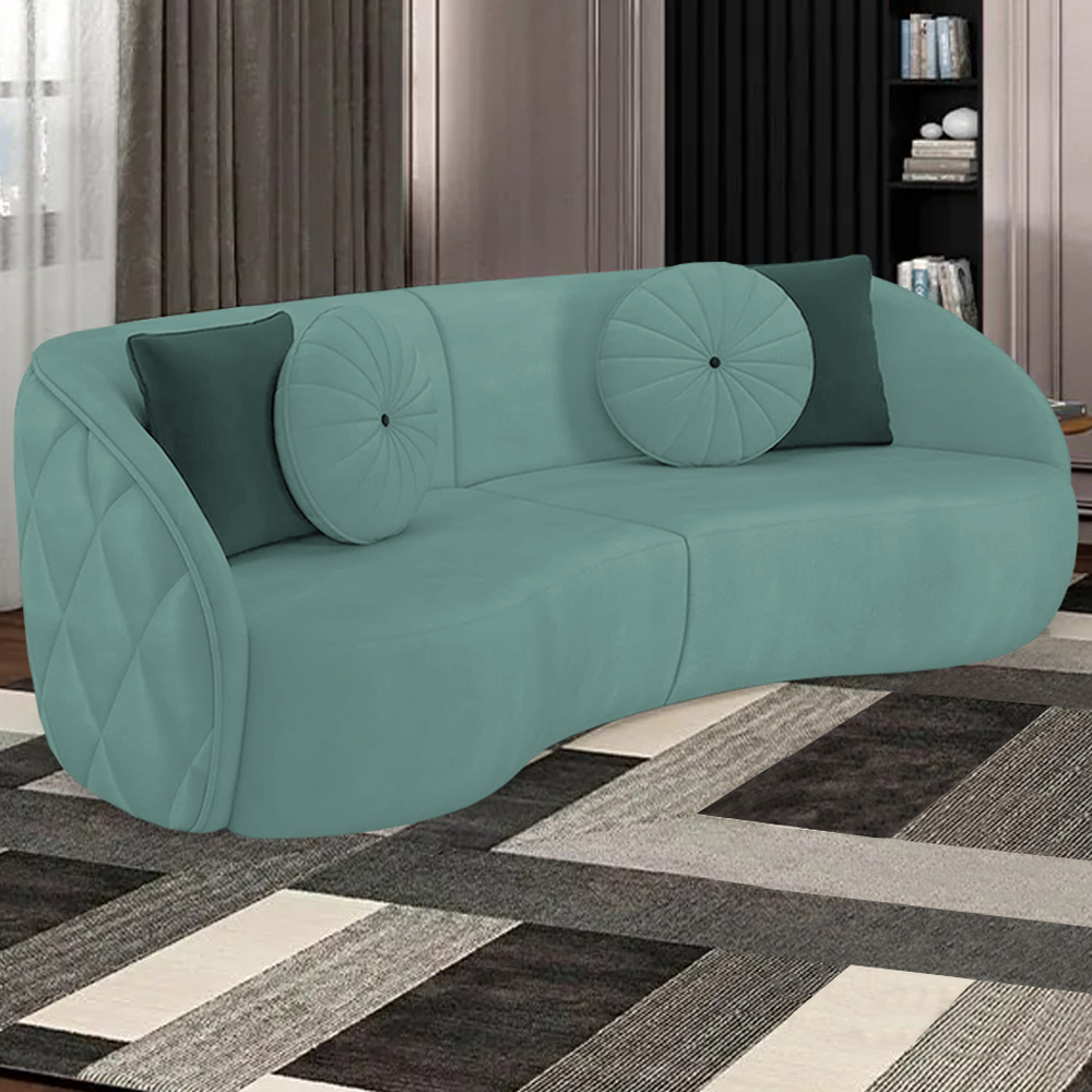 Sofa 4 Lugares 288 cm Passion Veludo SL 946 Moll