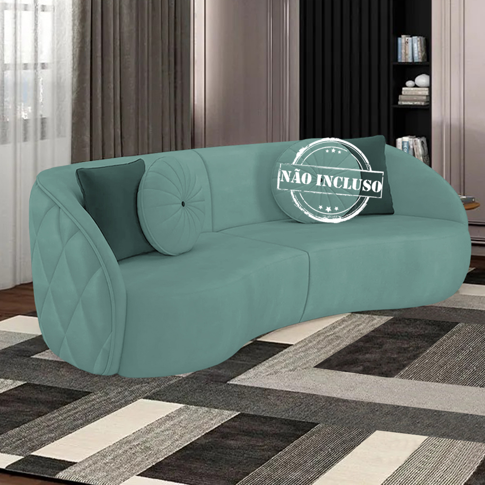 Sofa 4 Lugares 288 cm Passion Veludo SL 946 Moll