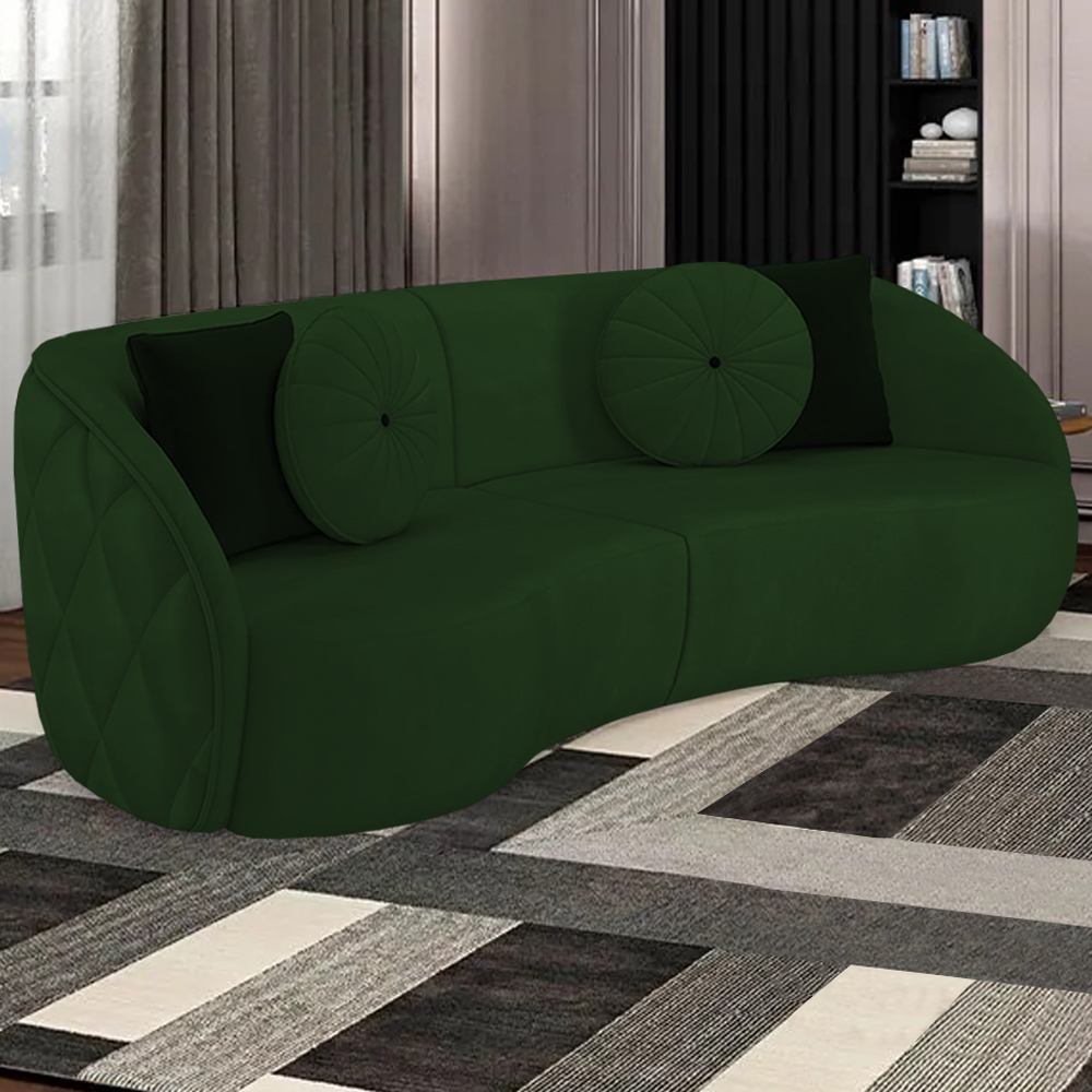 Sofa 4 Lugares 288 cm Passion Veludo SL 947 Moll