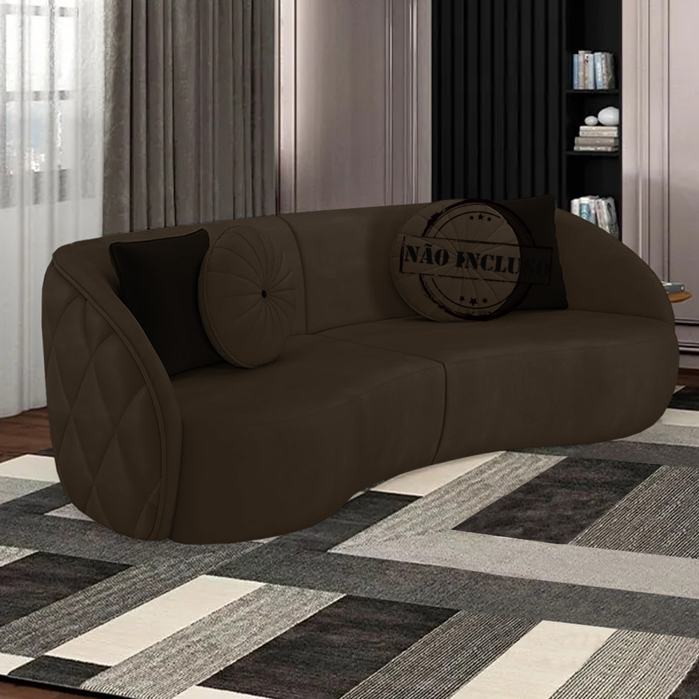 Sofa 4 Lugares 318 cm Passion Veludo SL 942 Moll