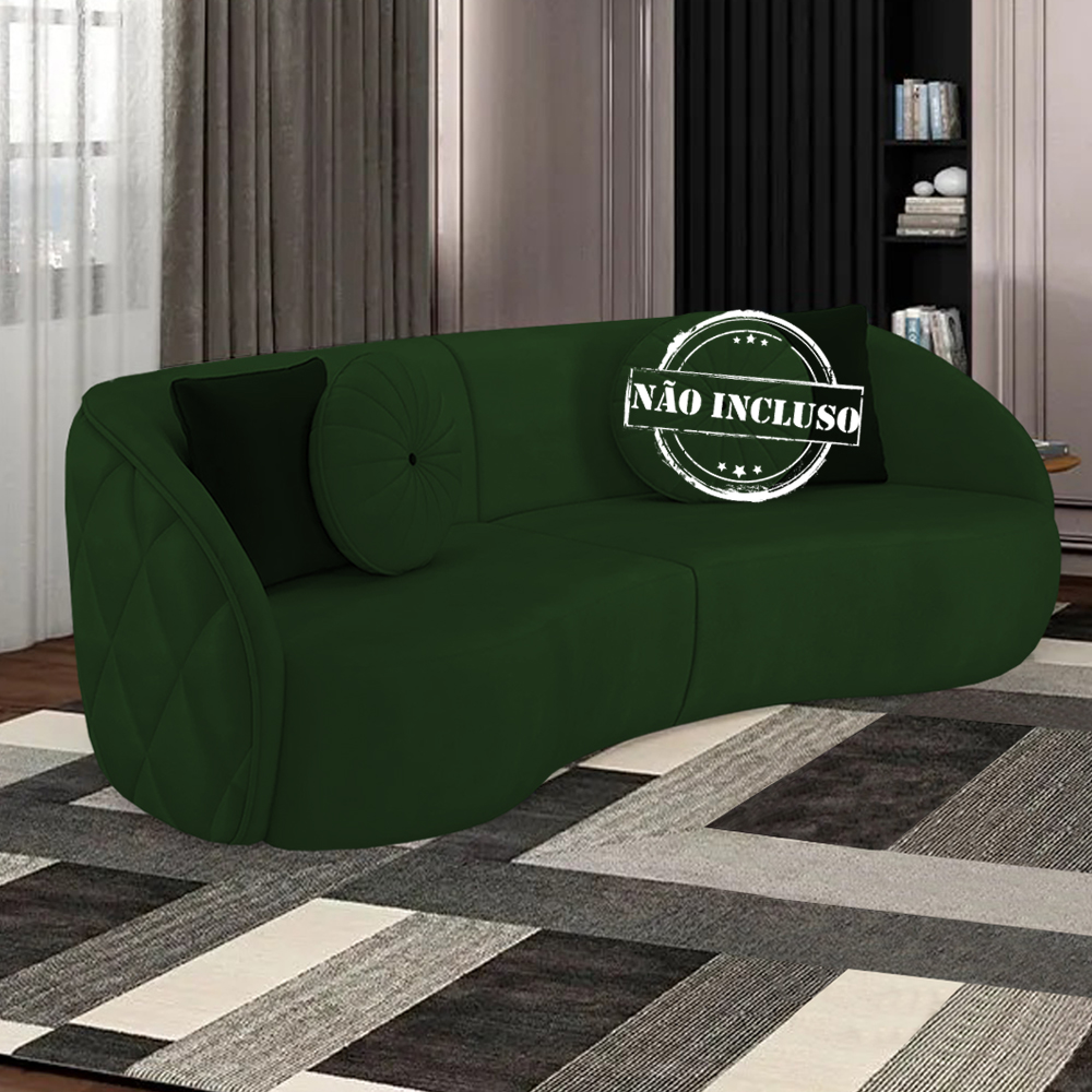 Sofa 4 Lugares 318 cm Passion Veludo SL 947 Moll