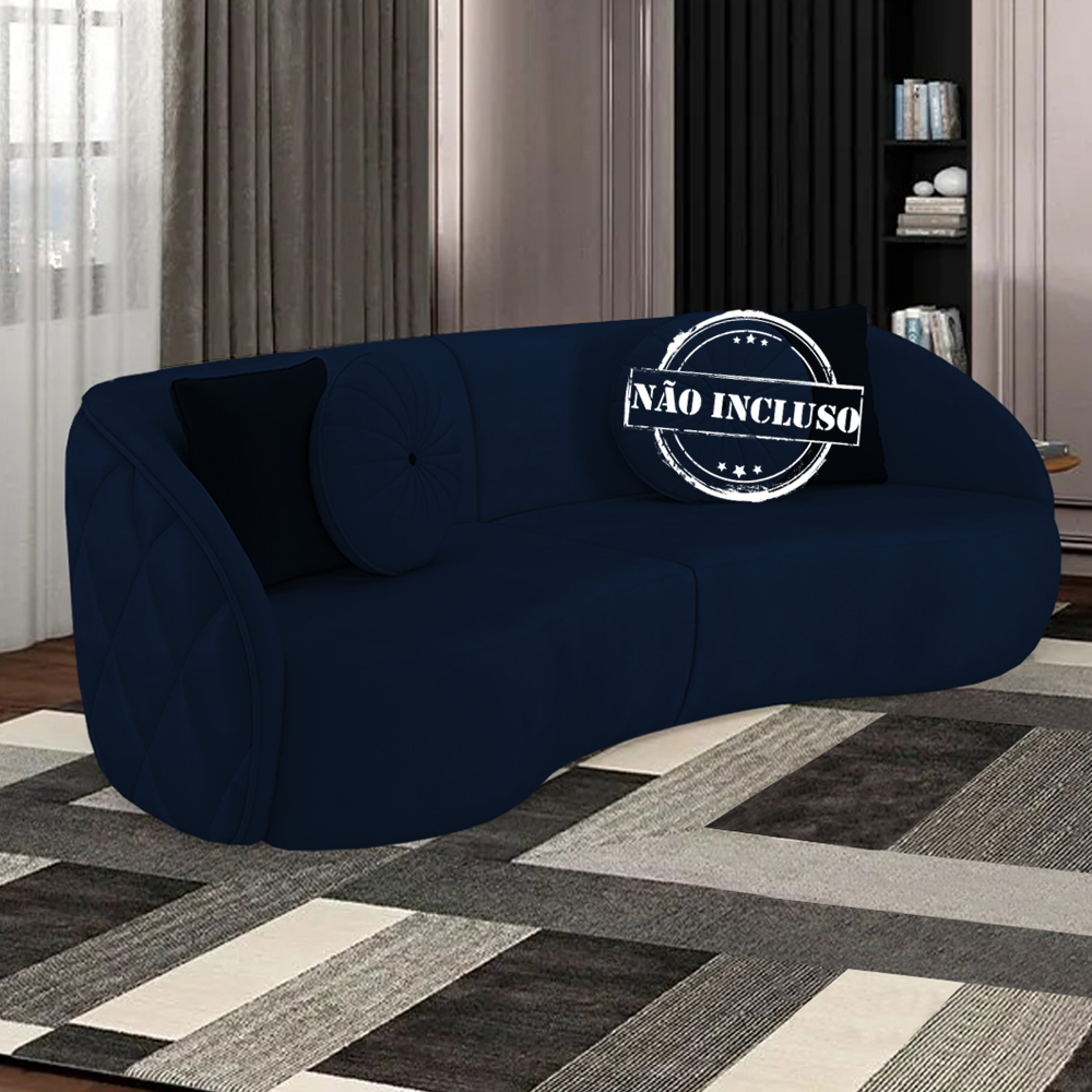 Sofa 4 Lugares 318 cm Passion Veludo SL 948 Moll