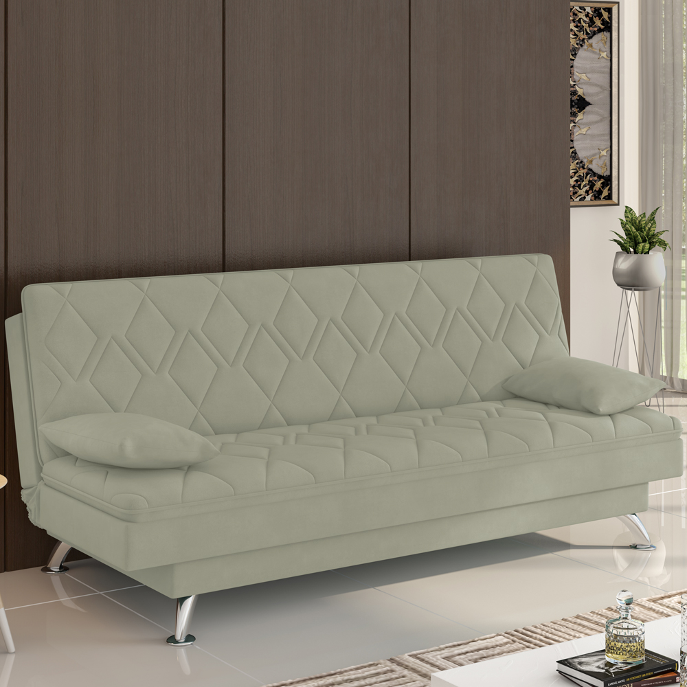 Sofa Cama 3 Lugares 193 cm Eva Veludo SL 940 Moll