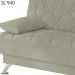 Sofa Cama 3 Lugares 193 cm Eva Veludo SL 940 Moll